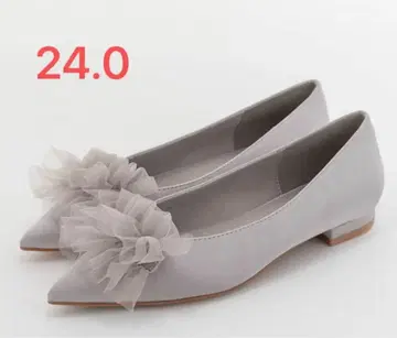 [ 새상품 ] 란다 3E 2WAY 프릴 플랫 펌프스