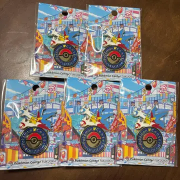 포켓몬 센터 후쿠오카 한정판 로고 핀즈 5개