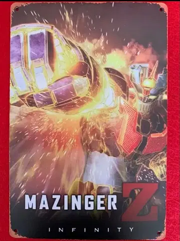마징가 Z 포스터 금속제 30X20cm 초합금 피규어