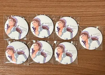 BLEACH EX 원화전 캔뱃지 아이젠 소스케 7개 세트