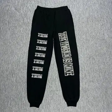 [레어] TWIM 투이임 마스터이즈마인 로고 프린트 스웨트 팬츠