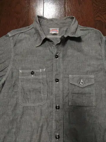 JOE McCOY 8HourUnion 샴브레이 셔츠 16 그레이