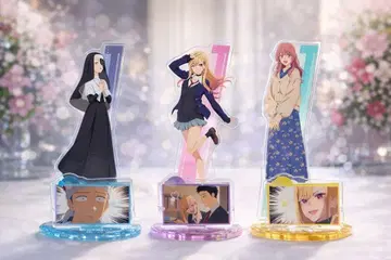 그 비스크 돌은 아크릴 스탠드 3개 세트 미니 스탠드 3개