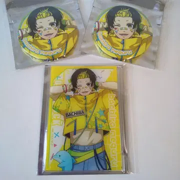 바치라 메구루 블루 록 데코레이티브 팝 캔뱃지 & 아크릴 카드 3점 세트