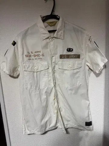 [ 미사용품 ] AVIREX.US.ARMY.밀리터리 반팔 셔츠