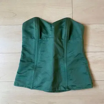 새상품급 ROKU 6 beauty&youth 카키 뷔스티에 코르셋 36