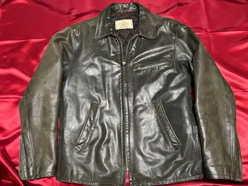 [ 소가죽 ] AVIREX 아비렉스 가죽 자켓 싱글 블랙 M