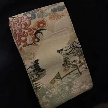 앤티크 오비 리메이크 길상 문양 자수 반폭 오비