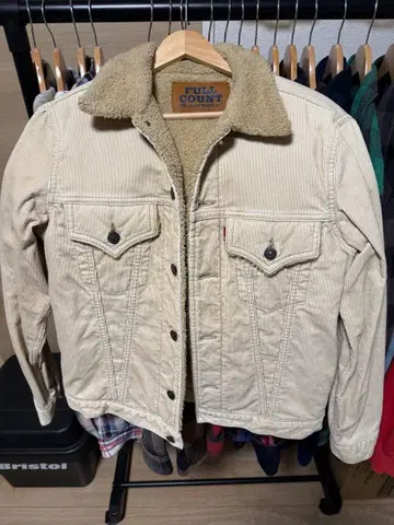 FULL COUNT 보아 카라 부착 데님 자켓 38