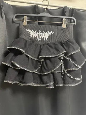 가루루 리퍼 스커트 BLACK REFLEM