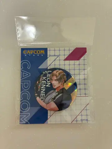 바이오하자드 홀로그램 캔뱃지 레온 캡콤 스토어 미타 치세