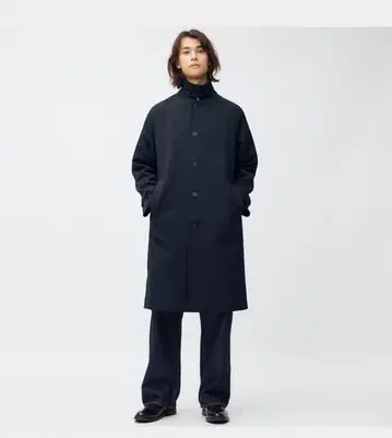 지유 GU 발마칸 코트 코트 스텐 칼라