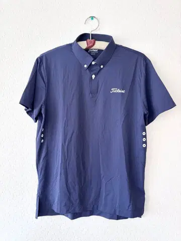 타이틀리스트 Titleist 반팔 피케 셔츠 남성용 L 네이비