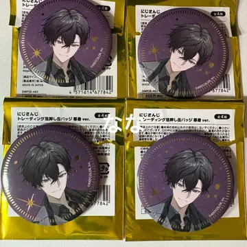 HUB 트레이딩 금박 캔뱃지 사에키 잇테츠 4개 세트