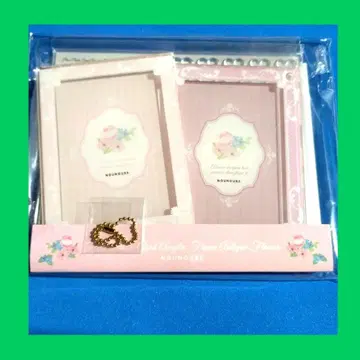 FUKUYA 페어 포토카드 아크릴 프레임 앤티크 플라워 핑크