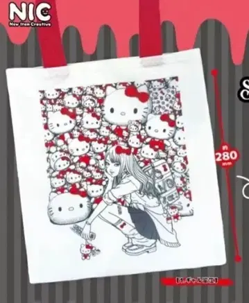 이토 준지 산리오 캐릭터즈 토트백 갸루 토미에