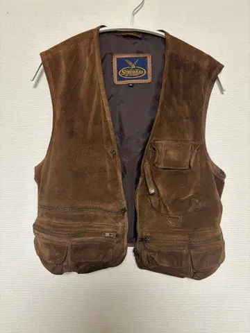 Suburban 스웨이드 낚시용 조끼 M 사이즈 빈티지 Y2K