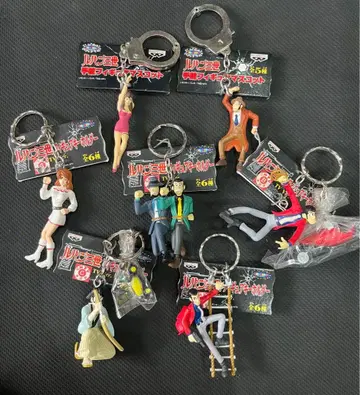 루팡 3세 피규어 키링 수갑 피규어 마스코트 레트로