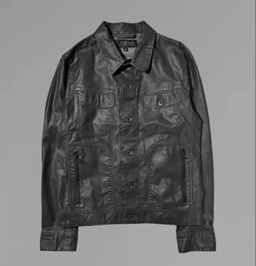 archive 코팅 데님 자켓 다크 의류 V계 y2k