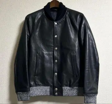 유니폼 익스페리먼트 LEATHER STADIUM BLOUSON