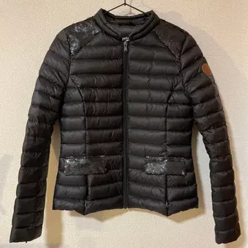 JOTT 블랙 다운 자켓 이너 퀼팅