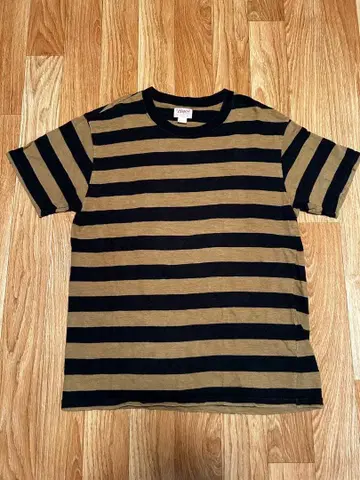 BUCO 리얼 맥코이 보더 T셔츠 L 네이비 x 브라운 바이커 아메카지