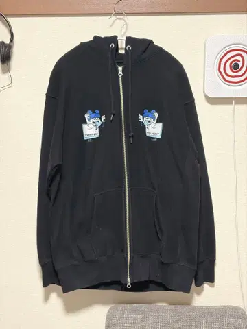 over print DSP-BOT Zip Hoodie 사이즈 L 블랙