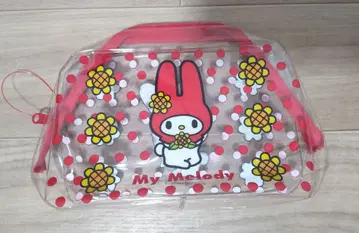 빨간 멜로 당시 물건 My Melody 투명 파우치 1998년 제조