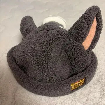 애니멀 귀달린 다크 그레이 모자