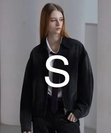 CLEL 앤티크 디자인 코듀로이 블루종 블랙 S