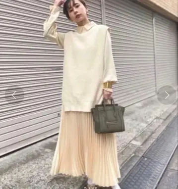 AMERI VEST WITH PLEATS DRESS