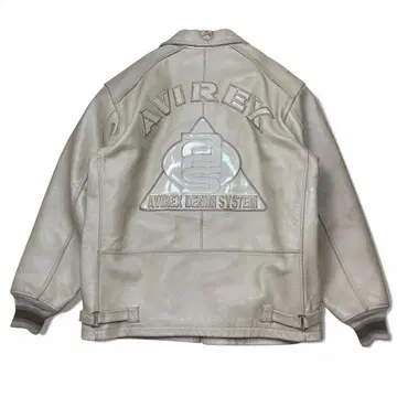 AVIREX VARSITY 버시티 가죽 자켓 양가죽 베이지 XL
