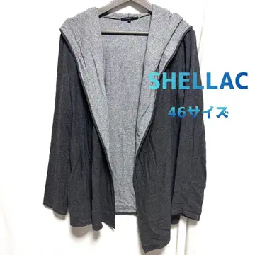 SHELLAC 후드 부착 가디건 46 차콜 그레이 셀락