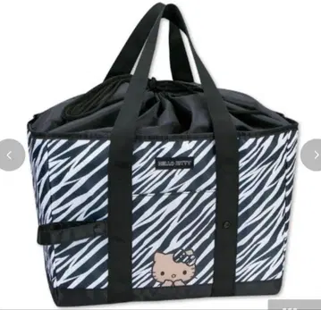 새상품 일광화상 키티 제브라 보냉백 쇼핑백 토트 레지 바스켓