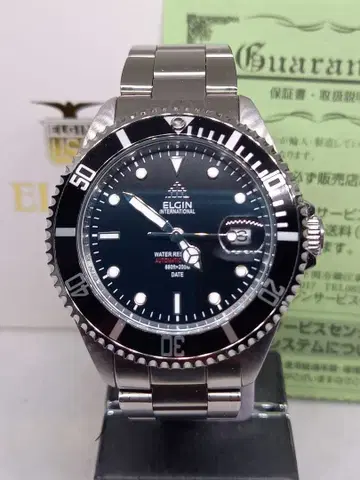 ELGIN 자동 와인딩 손목시계 200m 방수