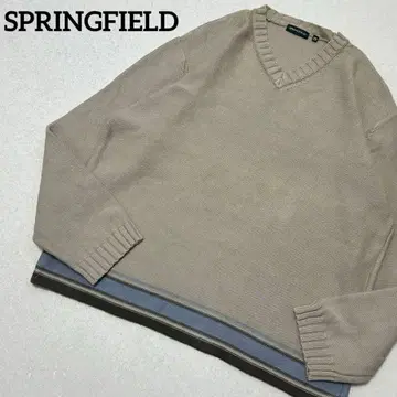[고품질] SPRINGFIELD V넥 라인 코튼 니트 스페인