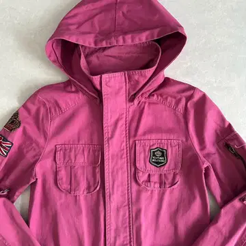 와펜 M51 밀리터리 모즈 코트 핑크 M 구제 의류 여성용