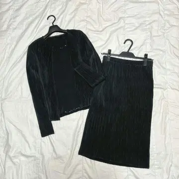 스페치오 3종 세트 셋업 셔틀 플리츠 블랙 40