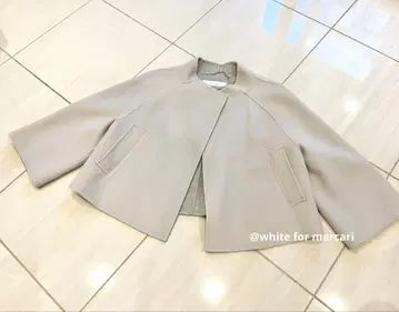 ADORE 캐시미어 혼방 울 고급 더블 페이스 봄용 숏코트