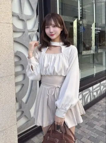 Darich 도킹 코르셋 플리츠 미니 원피스