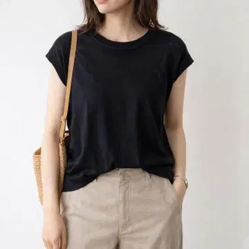 마가렛호웰 린넨 프렌치 슬리브 니트 블랙 MHL