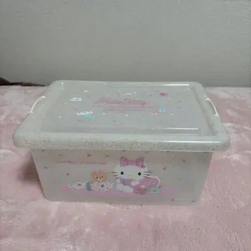 산리오 키티 뚜껑 있는 수납 케이스 S