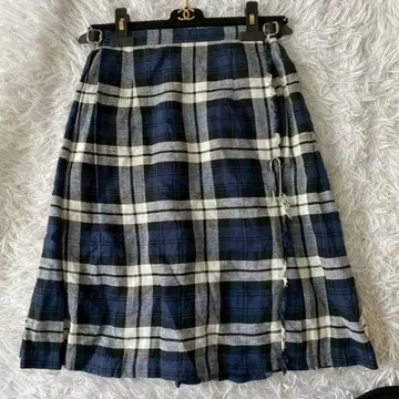 O'NEIL of DUBLIN 린넨 체크 랩스커트 플리츠