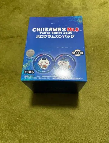 치이카와 MLB 도쿄 시리즈 홀로그램 캔뱃지 BOX 11개입