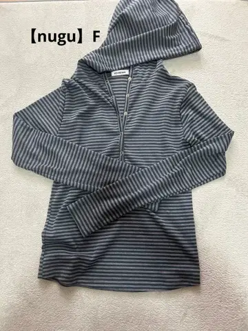 nugu/anyonemore 래트 스냅 버튼 후드 T셔츠 F 한국