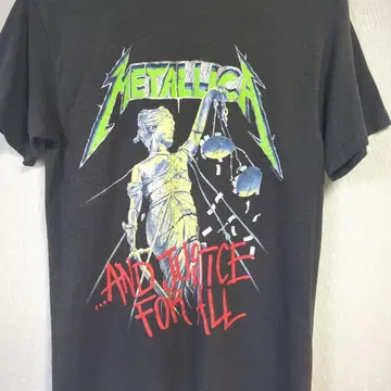레어 80s USA제 METALLICA 빈티지 밴드 티셔츠
