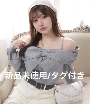 LIP SERVICE 리본 오프숄더 롱 슬리브 상의