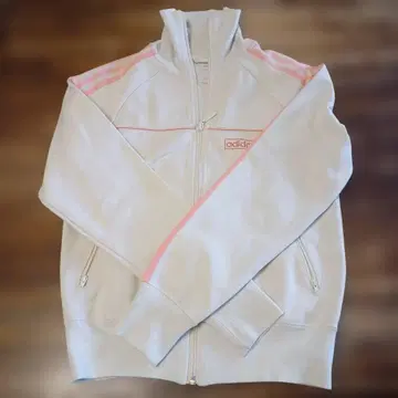 adidas 집업 저지 S 화이트/핑크