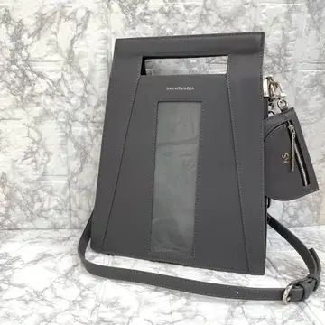 새상품급 사만사 베가 그레이 숄더백 코인 케이스 포함 시어