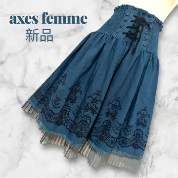 [ axes femme ] 하이웨스트 스커트 프론트 레이스업 리본 리본